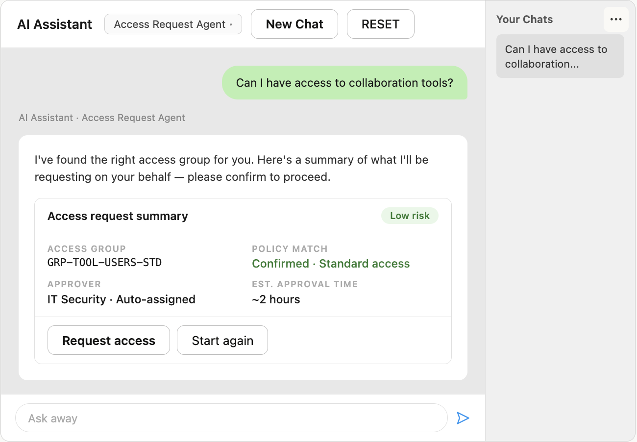 AI Access — conversational access request